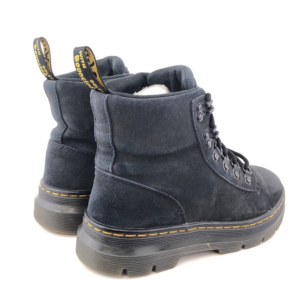 Dr. Martens Combs Black Leather Combat Boots 5 - Picture 5 of 12
